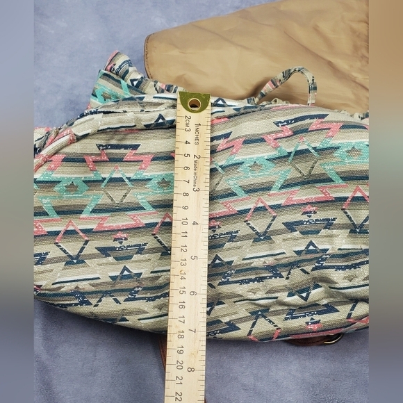 Olsenboye Tribal-Print Cotton ornamented School office College Backpack - Picture 11 of 16